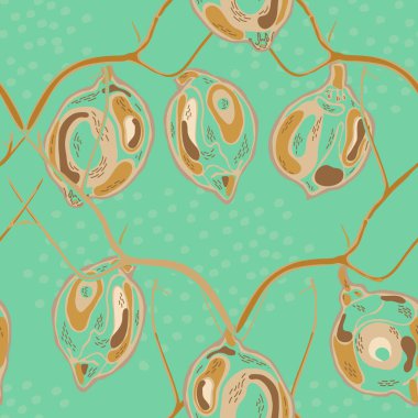 Limonsuz desen. Modern El Çizimi Arkaplanı. Vector Summer Citrus Yazdırma. Marigold Yellow ve Green Ash Psychedelic Citron Motifi. Basit İşaretli Kireç. Botanik Çizim.