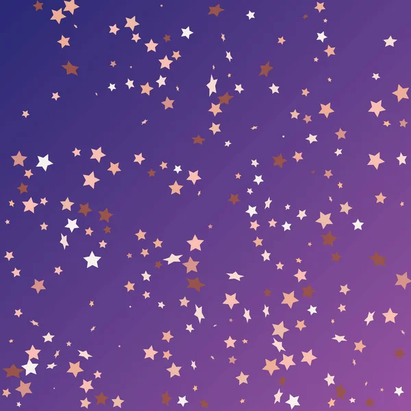 Star Sequin Confetti Sur Fond Violet Néon Isolé Carte Anniversaire — Image vectorielle