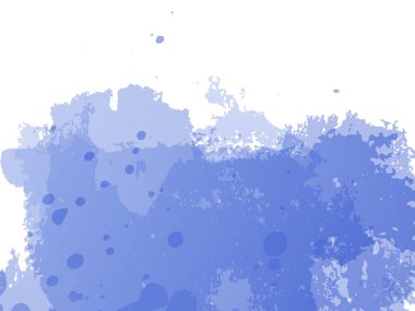 Vektör Fırça Vuruşu. Soyut Sıvı Sıçraması. Beyaz Platform 'da ıssız bir sıçrama. Satış Banner Fırça darbesi. Gradyan boya fırçası. Suluboya desenli arka plan. Mavi ve İndigo