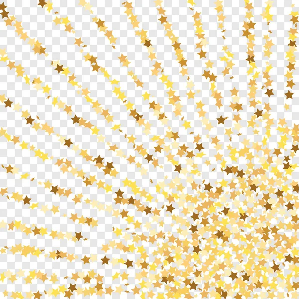 Star Sequin Confetti Sobre Fondo Transparente Marco Fiesta Navidad Tarjeta — Vector de stock