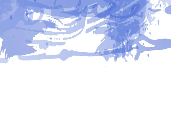 Векторный Мазок Кистью Абстрактный Всплеск Жидкости Синий Индийский Акварельный Фактурный — стоковый вектор