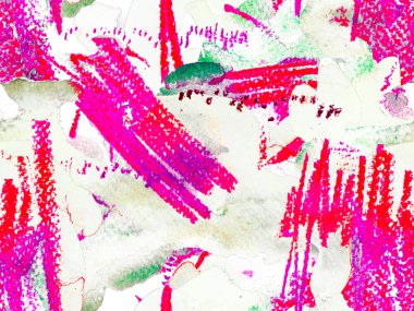 Geometrik Suluboya Kumaş Tasarımı. Klasik Doku İllüstrasyonu. Suluboya kusursuz desen. Soyut Doku Arkaplanı. Kırmızı, akışkan, dikişsiz kiremit. Psikedelik Kağıt.