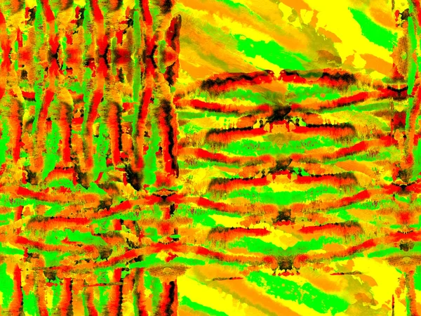 水彩迷彩デザイン 概要Safariタイル 緑と赤の縞のシームレスなパターン 幾何学的な動物のテクスチャ ゼブラスキンプリント 動物の迷彩背景 アフリカのパターン — ストック写真