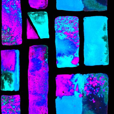 Bauhaus Kusursuz Düzen. Indigo Blue ve Grey Freehand suluboya çizgileri. 70 'lerin Renkli Kübizm İllüstrasyonu. Organik arka plan. Eğlenceli Geometri. Suluboya Moda Sanatı. Afrika Jeo Fırça Vuruşu.