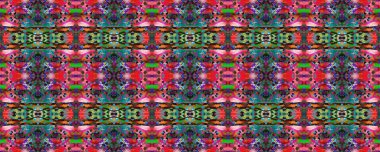 Sembol geometrik mayo deseni. Mavi, Kırmızı, Yeşil Pastel Eğlenceli Dikdörtgen İkat İlişkisi. Etnik Kusursuz Düzen. Suluboya Etnik Tasarım. Kilim Rastgele Halı dokusu. Boya fırçası Aztek Arkaplanı. 