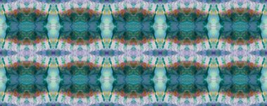 Kilim Rastgele Halı dokusu. Mavi, Gri, Yeşil Pastel Eğlenceli Dikdörtgen İkat İlişkisi. Etnik Kusursuz Düzen. Boyalı fırça Aztek arka planı. Suluboya Etnik Tasarım. Sembol Geometrik Mayo Şablonu. 