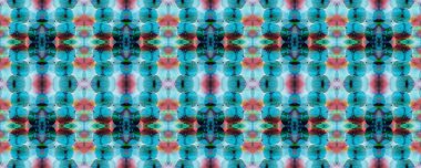 Sembol geometrik mayo deseni. Mavi, Gri, Kırmızı Pastel Eğlenceli Dikdörtgen İkat İlişkisi. Etnik Kusursuz Düzen. Boyalı fırça Aztek arka planı. Kilim Rastgele Halı dokusu. Suluboya Etnik Tasarım. 