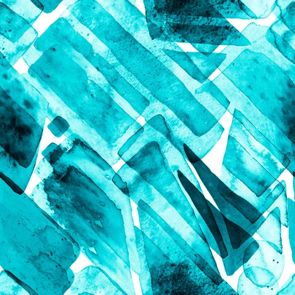 Freehand Aquarellijnen Kleur Kubisme Illustratie Leuke Geometrie Bauhaus Naadloos Patroon — Stockfoto