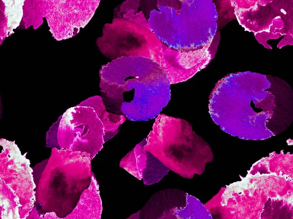 Suluboya Turuncu Çiçek Yapraklar Yaz Vintage Arkaplanı Proton Purple Vibrant — Stok fotoğraf