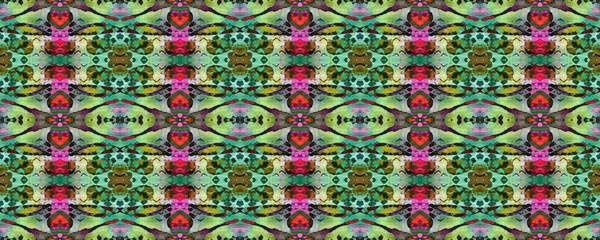 Mavi, Kırmızı, Yeşil Pastel Eğlenceli Dikdörtgen İkat İlişkisi. Etnik Kusursuz Düzen. Boyalı fırça Aztek arka planı. Sembol geometrik mayo deseni. Kilim Rastgele Halı dokusu. Suluboya Etnik Tasarım. 