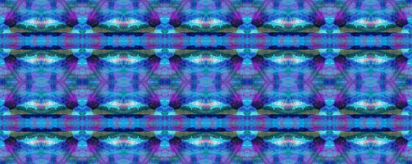 Aquarell Ethnic Design Chevron Geometrisches Bademodenmuster Kelimteppich Zufällige Textur Blau — Stockfoto