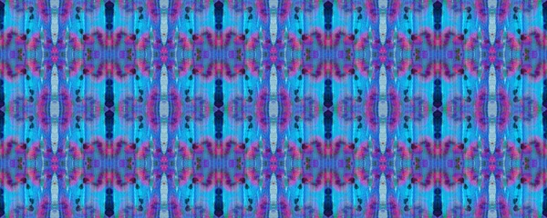 Bleu Rouge Noir Pastel Fun Rectangle Ikat Rapport Modèle Sans — Photo