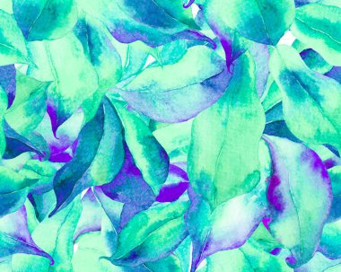 Schefflera Arboricola Kusursuz Düzen. Botanik Suluboya Yazdırma. Green ve Teal Evergreen egzotik çiçekli Walisongo Bitkisi. Schefflera Aktinophylla Hayata Tekrarlanan Süs