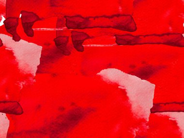 Suluboya kusursuz desen. Soyut Doku Arkaplanı. Klasik Doku İllüstrasyonu. Geometrik Suluboya Kumaş Tasarımı. Sıvı, dikişsiz kiremit. Kızıl Psikedelik Kağıt.