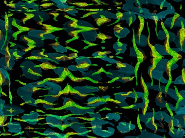Geometrik hayvan dokusu. Afrika deseni. Çizgili, kusursuz desen. Siyah ve Aqua Menthe Yeşil Zebra Cilt İzi. Hayvan kamuflajı arka planı. Suluboya Kamuflaj Tasarımı. Soyut Safari Döşemesi.