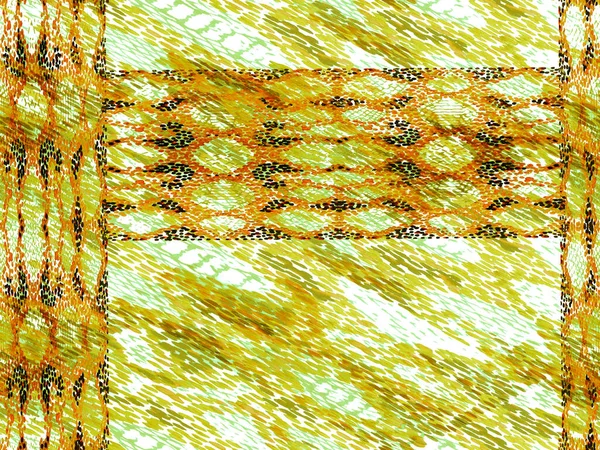 Geo Symmetric Ikat Rapport Inglês Textura Aleatória Pele Cobra Verde — Fotografia de Stock