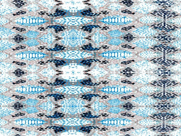 Bleu Marine Peau Serpent Indigo Texture Aléatoire Aquarelle Ethnique Design — Photo