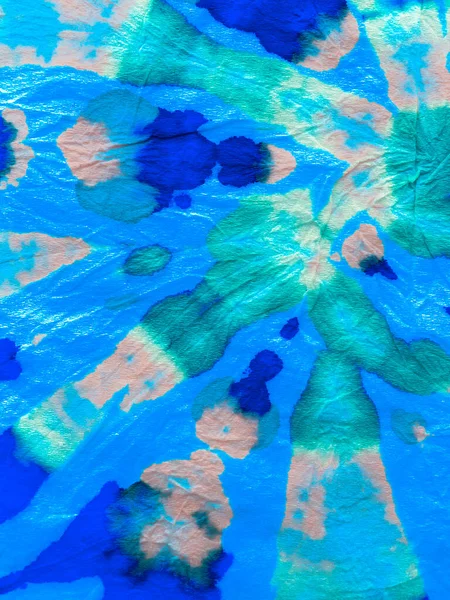 Вихрь Привязи Свободы Крашеная Одежда Бохо Эффект Регги Акварель Blue — стоковое фото