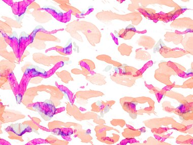 Afrika deseni. Çizgili, kusursuz desen. Suluboya Kamuflaj Tasarımı. Soyut Safari fayansı. Geometrik hayvan dokusu. Zebra Deri İzi. Hayvan kamuflajı arka planı. Kırmızı Kırmızısı