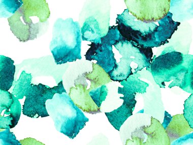 Canlı Sakura ve Jasmine Print. Suluboya Turuncu Çiçek ve Yapraklar. Biyo Jasmin Kusursuz Şablon. Yaz Vintage Arkaplanı. Yeşil ve Su Menüsü Çiçek Ayurveda Deseni.