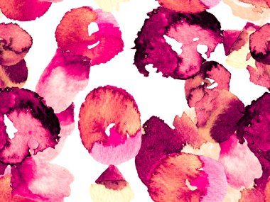 Kızıl Vibrant Sakura ve Jasmine Print. Çiçek Ayurveda deseni. Biyo Jasmin Kusursuz Şablon. Yaz Vintage Arkaplanı. Suluboya Turuncu Çiçek ve Yapraklar.