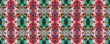 Mavi, Kırmızı, Yeşil Pastel Eğlenceli Dikdörtgen İkat İlişkisi. Etnik Kusursuz Düzen. Suluboya Etnik Tasarım. Boyalı fırça Aztek arka planı. Kilim Rastgele Halı dokusu. Sembol Geometrik Mayo Şablonu. 