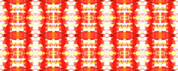 Red White Yellow Paintbrush Python Background Ethnic Seamless Pattern Fun — Stock Photo, Image