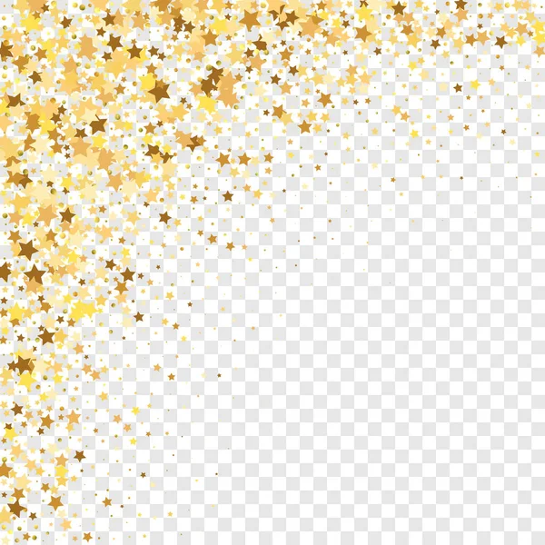 Star Sequin Confetti Transparent Background Окремі Картки Честь Дня Народження — стоковий вектор