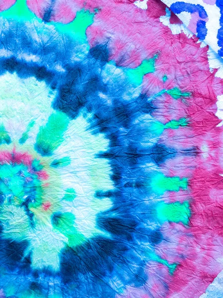 Tie Dye Espiral Fondo Psychedelic Swirl Textile Inglés Hippie Batic — Foto de Stock