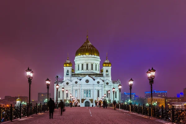 Cathedral of Christ the Savior at winter night — Stock Image Cathedral of Christ the Savior at winter night Royalty Free Stock Photos