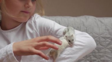 Hamsterlı Küçük Kız