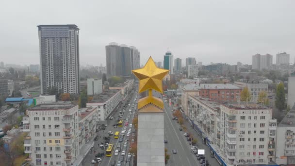 Sovjet Monument Star — Stockvideo