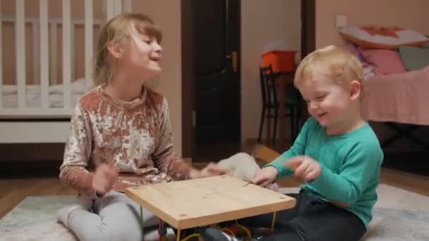 The Children Drumming — Stock Video