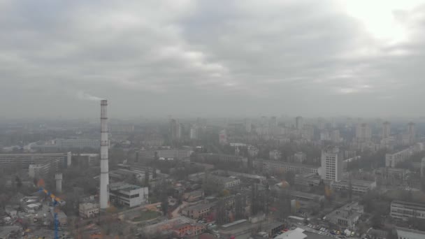 Znečištění města kouřem — Stock video