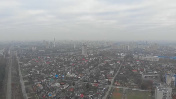 Gran ciudad en smog — Vídeos de Stock