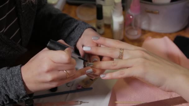 Wzór świąteczny Manicure — Wideo stockowe