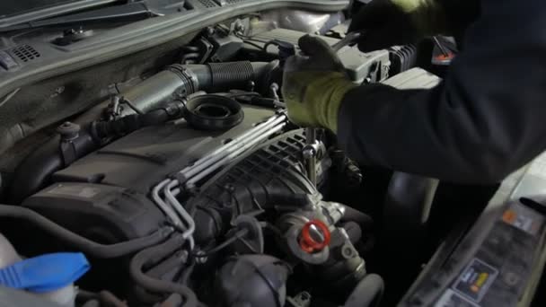 Reparationstjänst för motorer — Stockvideo