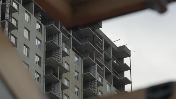 Unfinished Construction Apartment Building Mirage — Αρχείο Βίντεο