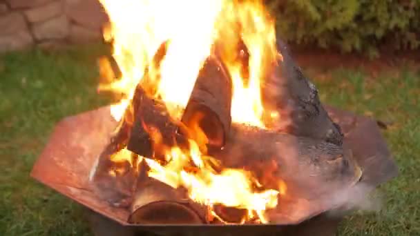 院子里的火 — 图库视频影像