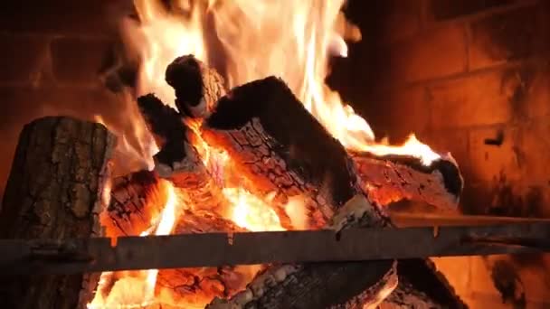 The Home Fireplace — Stock Video