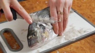 Balık pullarını Temizleme