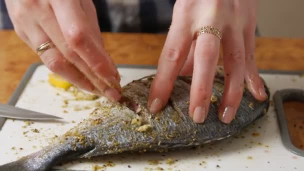 Baharatlı Balık — Stok video
