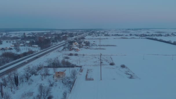Zimowa droga krajowa — Wideo stockowe