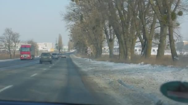 Предел скорости дорожного знака — стоковое видео