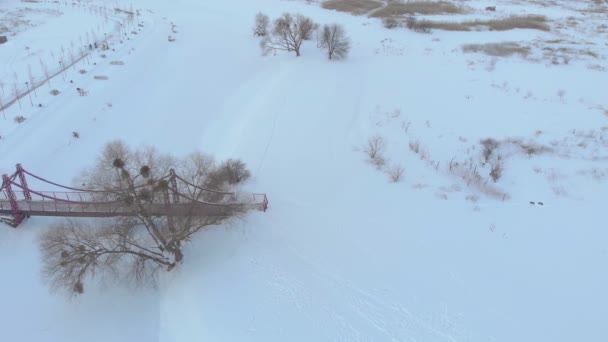 Zimní sněhový most — Stock video