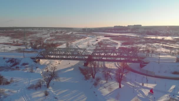 Most kolejowy Snow — Wideo stockowe