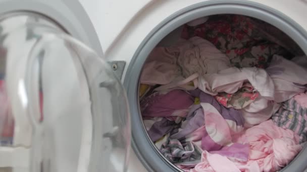 Çamaşır Çamaşır Makinesini Sil — Stok video