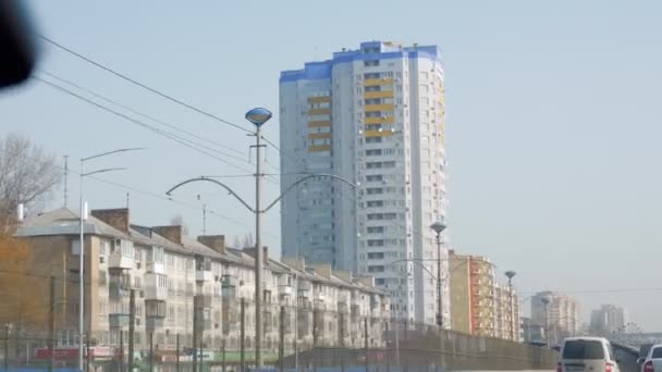 Apartmán Buildings View From Car — Stock video