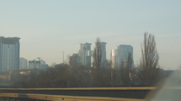 Modern Skyscrapers Exterior — Stock Video