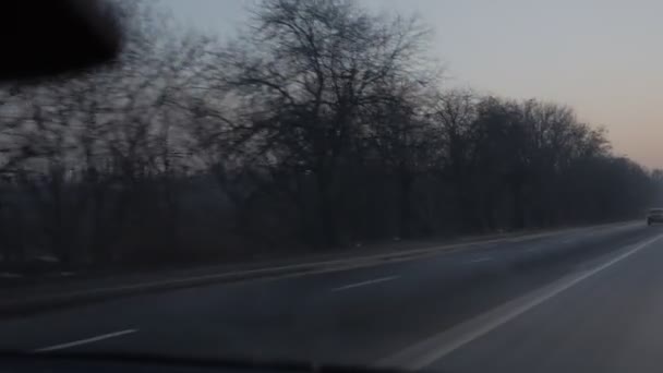 Country Road In The Evening — Stock Video